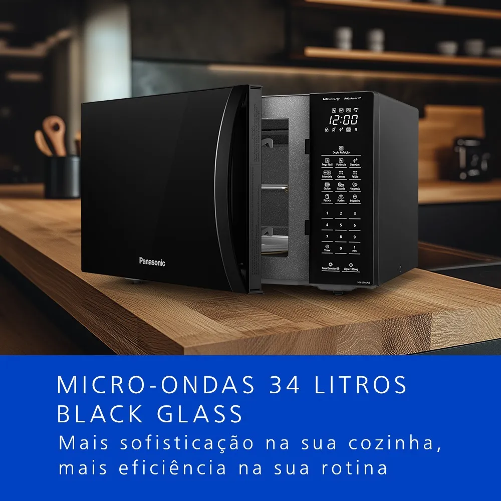 Microondas Panasonic Dupla Refeição 34L 