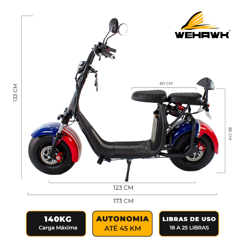 Scooter Elétrica WeHawk WX-10 NB Free