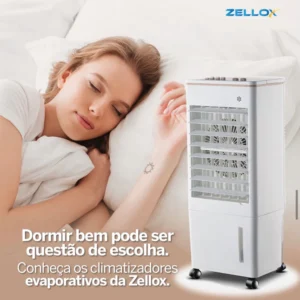 Climatizador de Ar Portátil Zellox 8 Litros