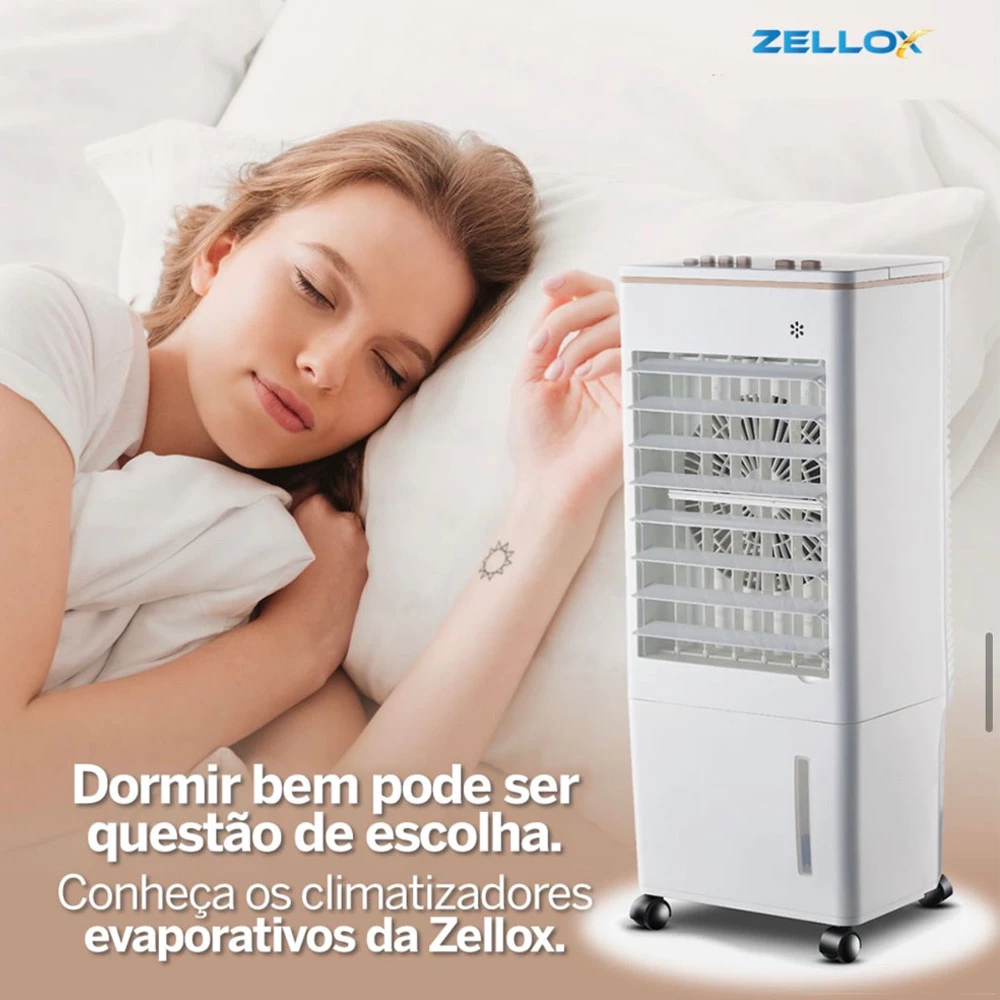 Climatizador de Ar Portátil Zellox 8 Litros