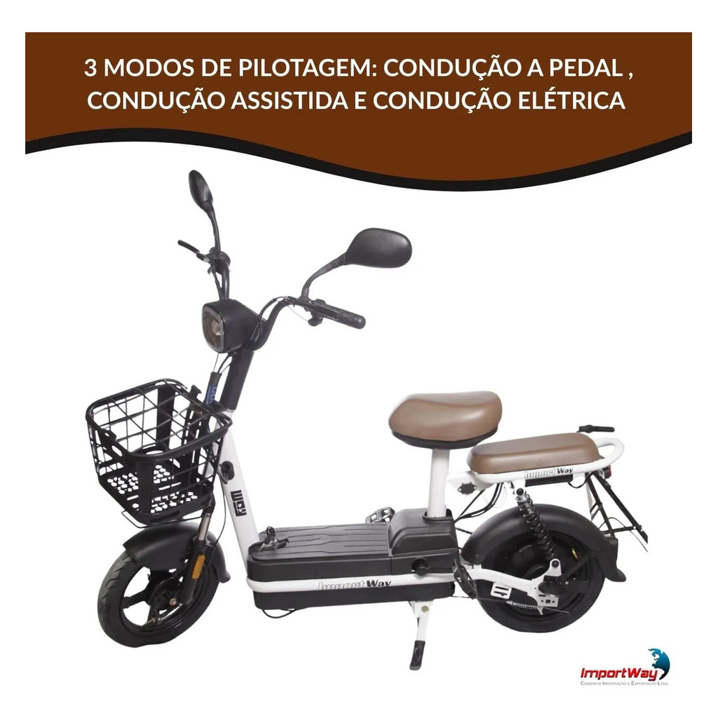 Bicicleta Elétrica 48V Importway - Image 9