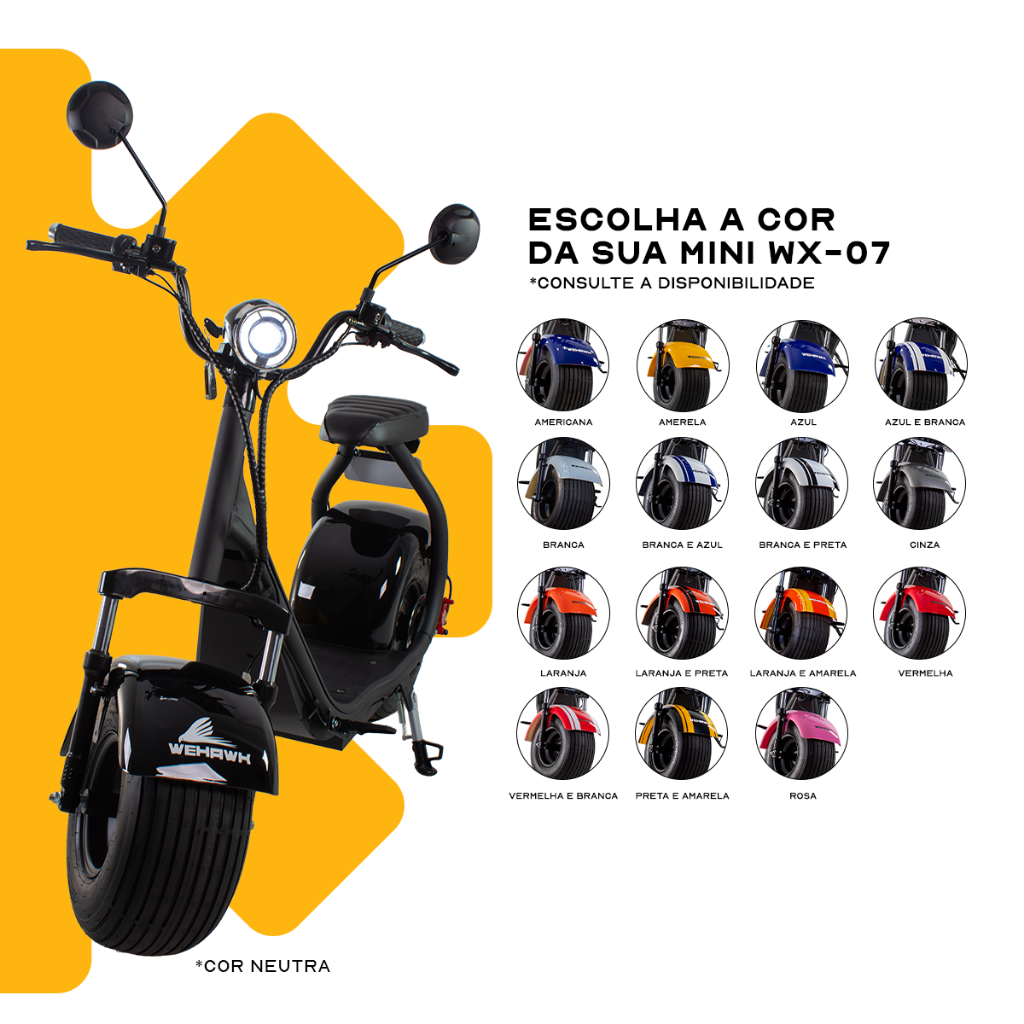 Scooter Elétrica WeHawk x7 1000W - Image 8