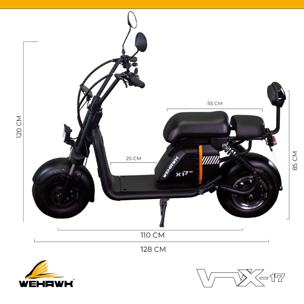 Scooter Elétrica WeHawk X17 Light - Image 4