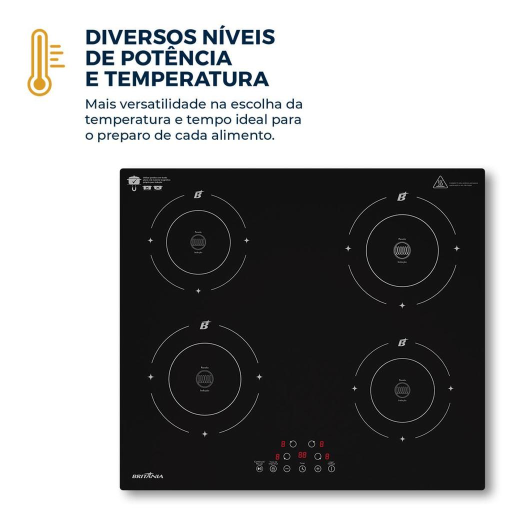 Cooktop 4 Bocas Britânia BCTE40A
