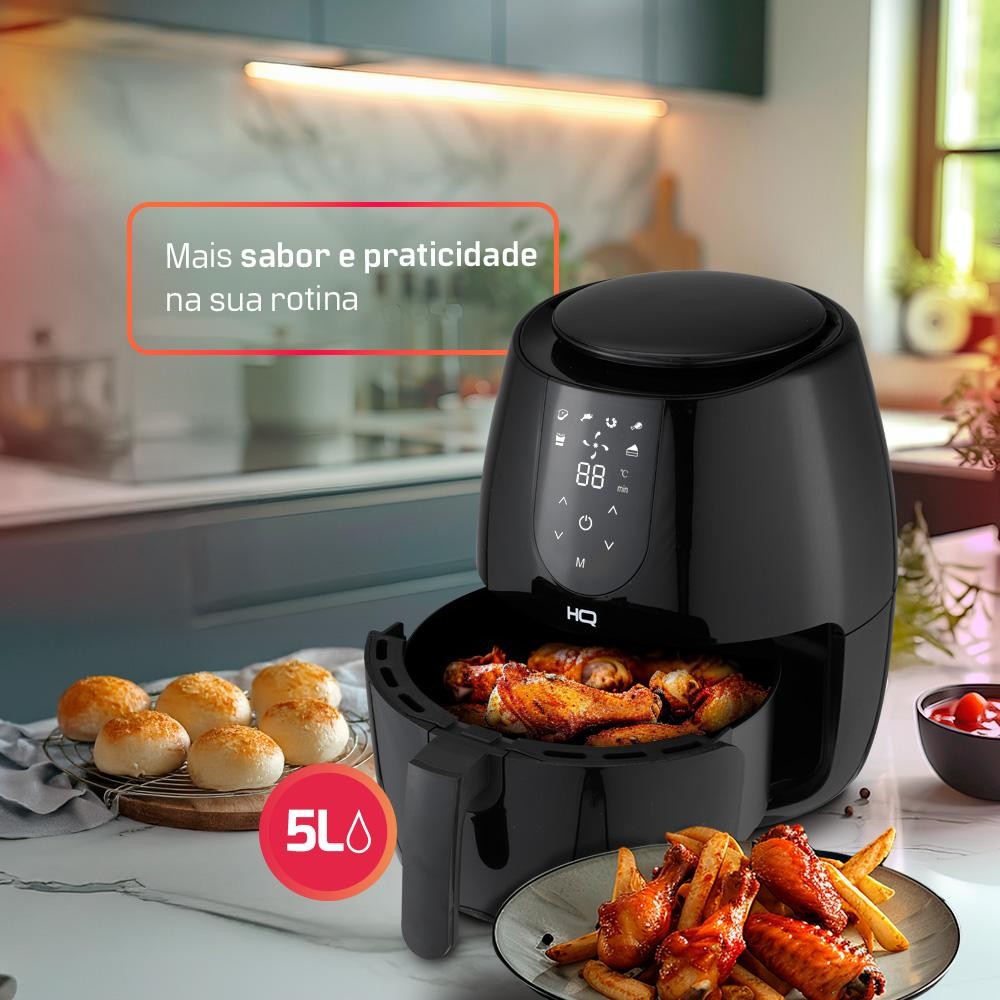 Fritadeira Sem Óleo AirFryer HQ 5L Digital