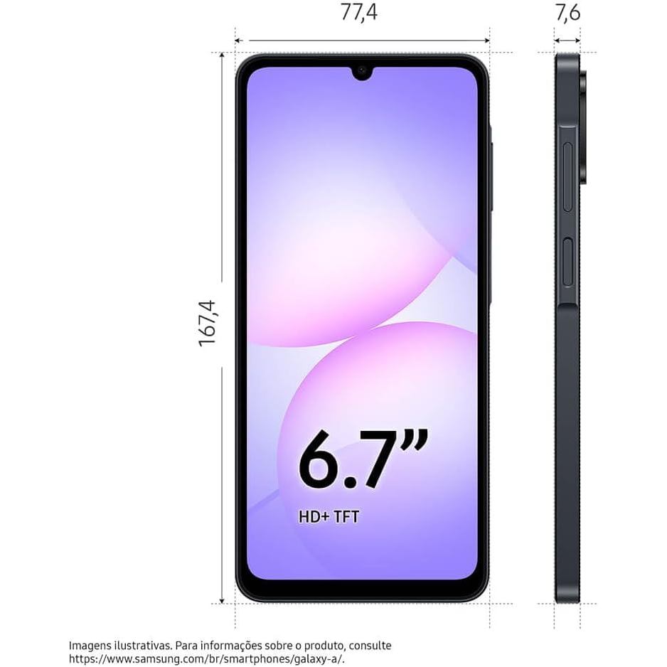 Samsung Galaxy A07 4G - 128GB Preto - Image 3