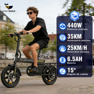 Bicicleta Elétrica Dobrável 440W – Tecnologia e Praticidade