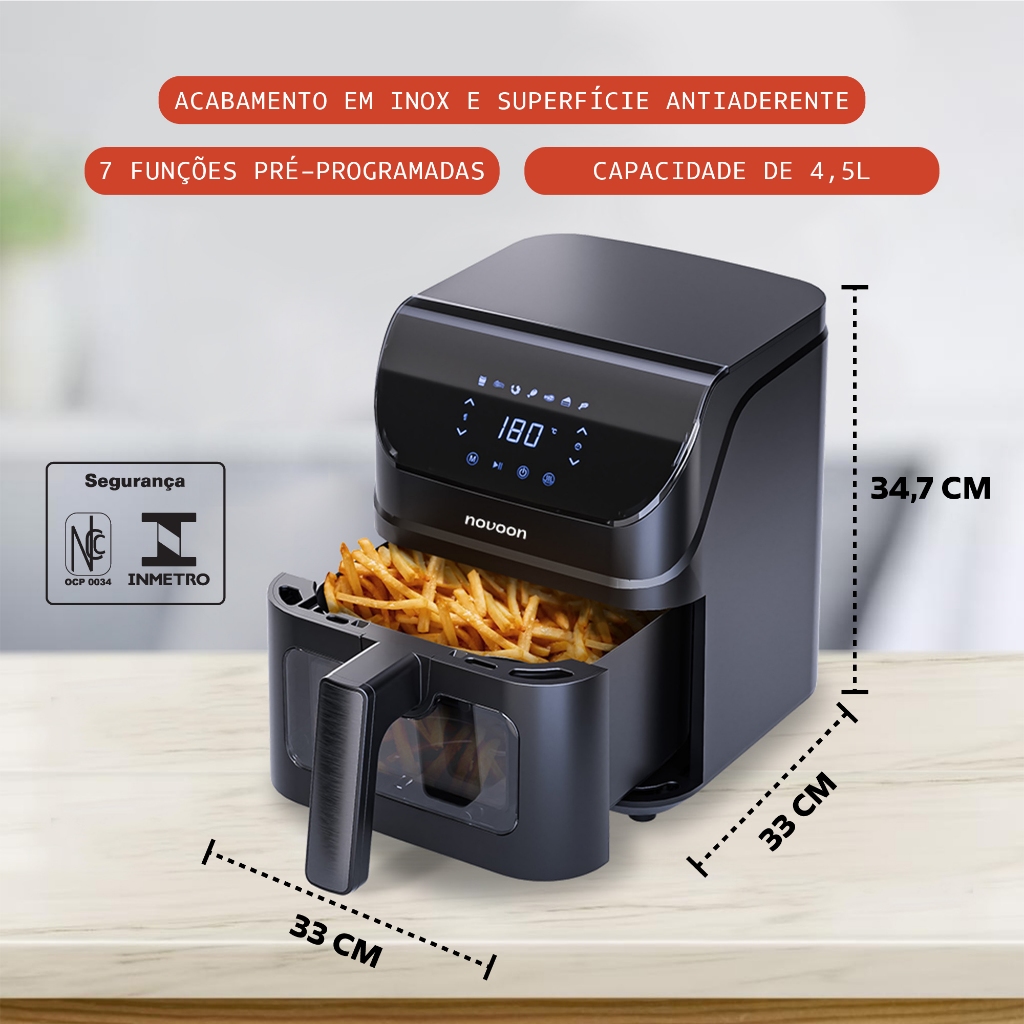 Air Fryer Digital 4.5L – Seu Novo Chefe na Cozinha - Image 5