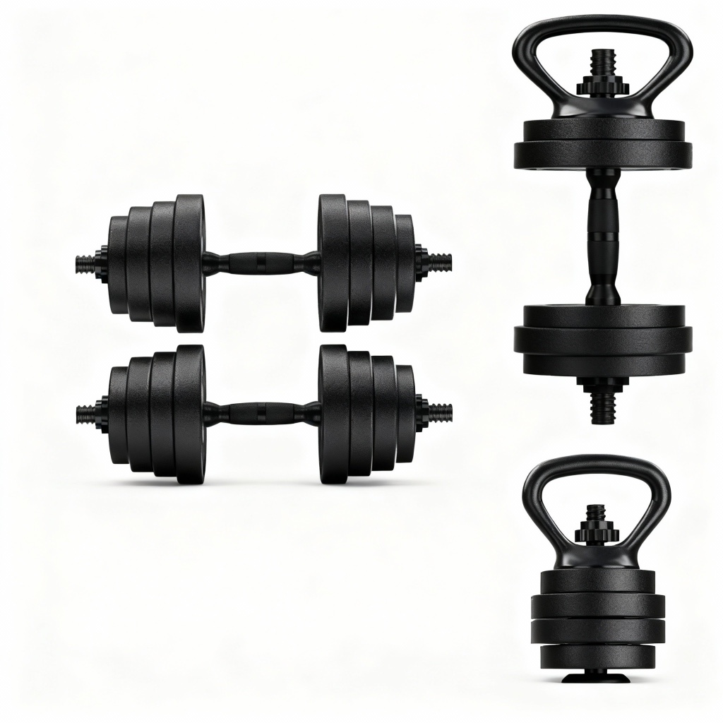 Kit Halteres e Kettlebell Ajustável BLACK 20Kg - Image 2