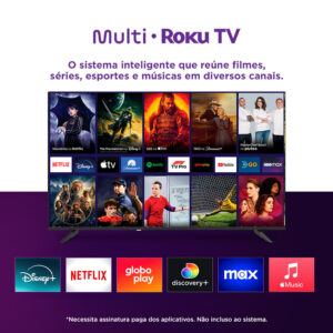 Smart TV DLED 43" Full HD Multi Roku