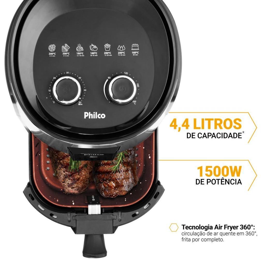 Air Fryer Philco 4.4L - Seu Chef Antiaderente - Image 9