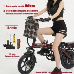 Bicicleta Elétrica Dobrável 48V: Mobilidade Inteligente