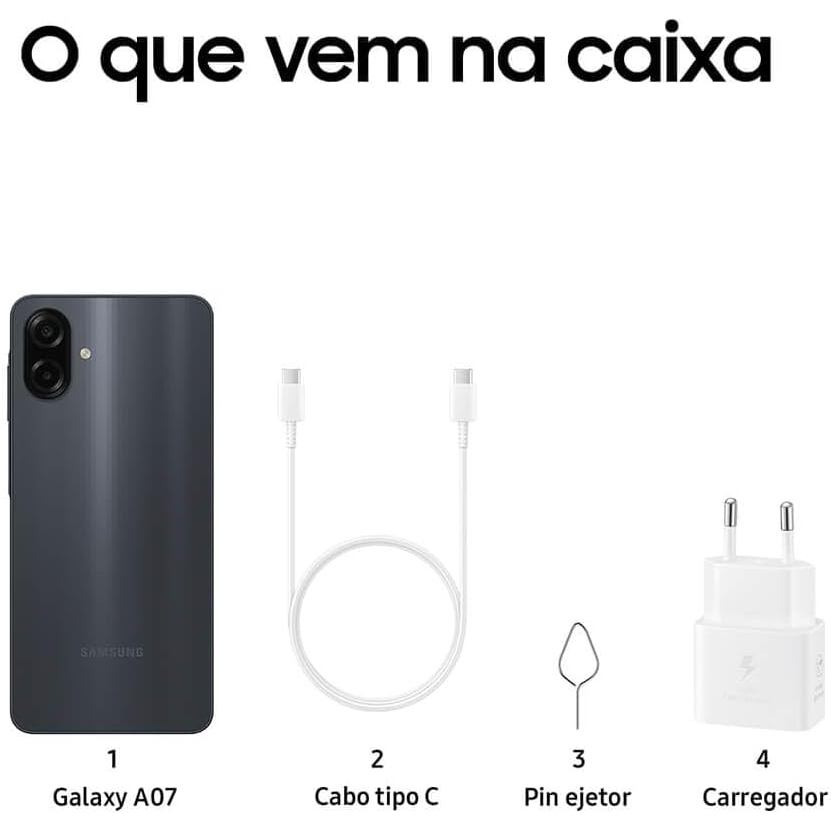 Samsung Galaxy A07 4G - 128GB Preto - Image 2
