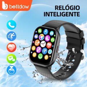 BETTDOW Relógio Inteligente: Tela Cheia e Fitness