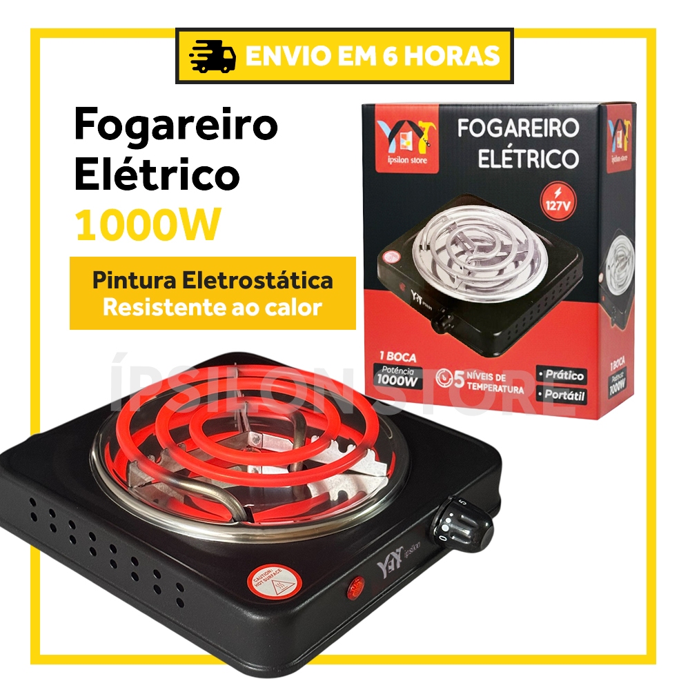 Fogão Fogareiro Elétrico Portátil