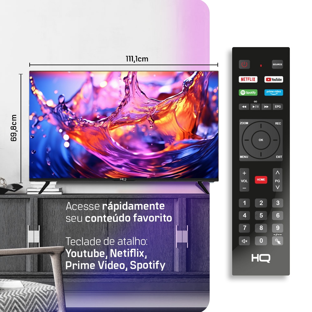 Smart TV HQ 50" - Slim e Sem Bordas! - Image 3
