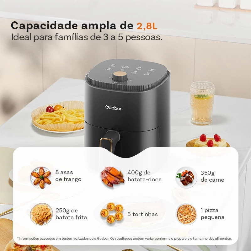 Gaabor 2.8L Air Fryer - Cozinha Fácil e Saudável - Image 6