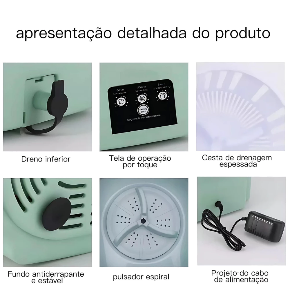 Mini Máquina de Lavar Dobrável VITOR - Image 4