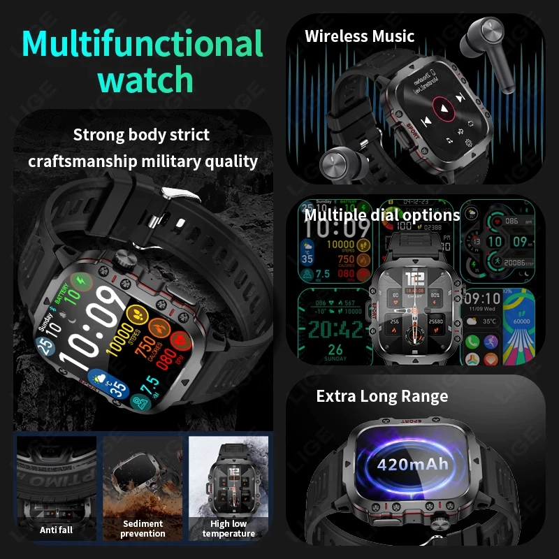 Smart Watch QX11: Estilo e Funcionalidade Três em Um - Image 5