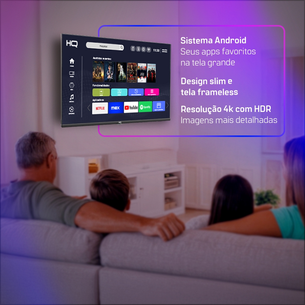 Smart TV HQ 50" - Slim e Sem Bordas! - Image 5