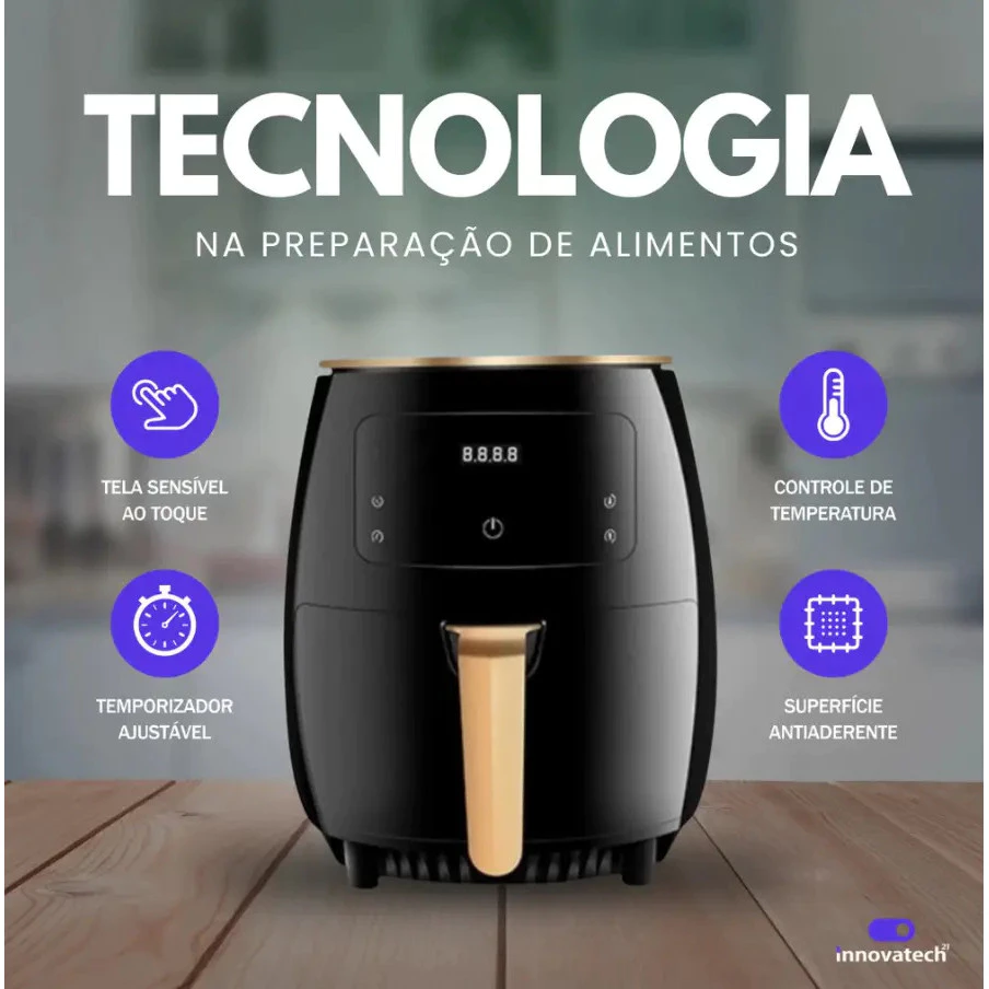 Fritadeira Air Fryer Elétrica - 4.5L de Magia na Cozinha!