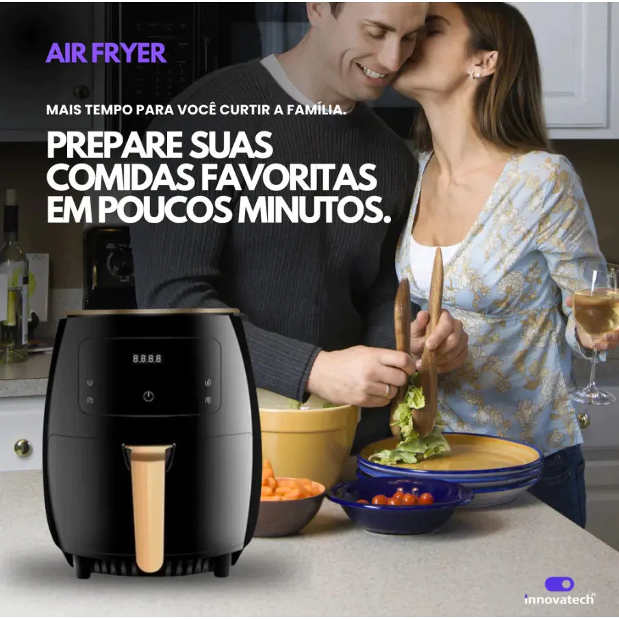 Fritadeira Air Fryer Elétrica - 4.5L de Magia na Cozinha! - Image 4