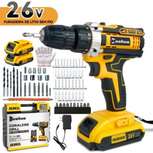 Furadeira Parafusadeira 26V  Volder com Maleta Completa
