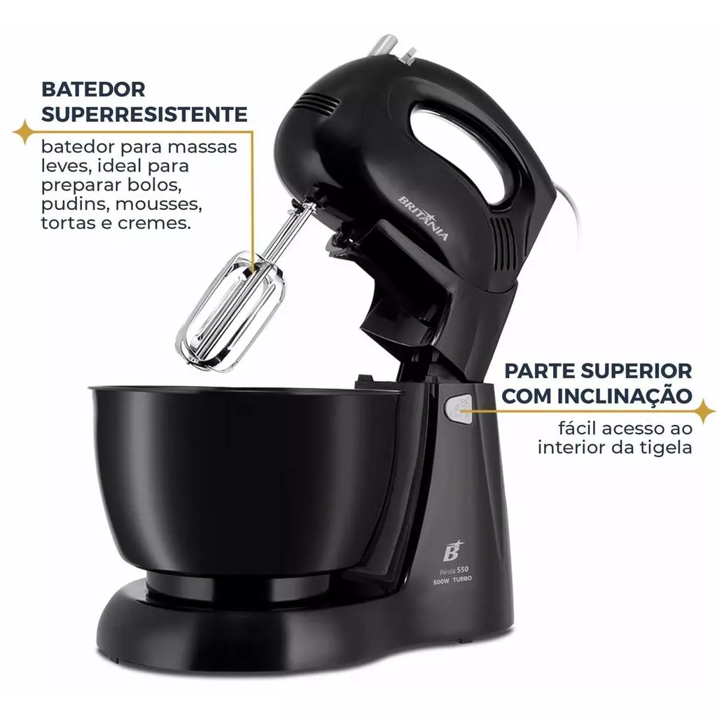 Batedeira Britânia Pérola 550 - Potência e Estilo - Image 4