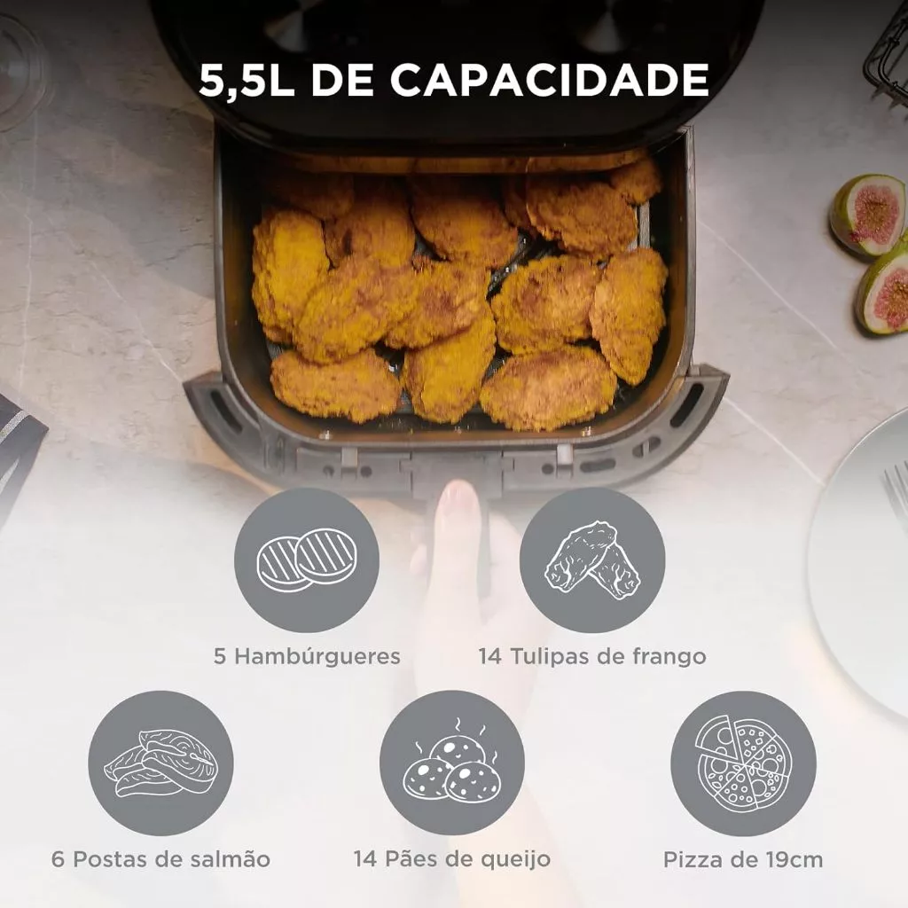 Fritadeira Air Fryer 5,5l Widemax - Midea 1900W - Image 5