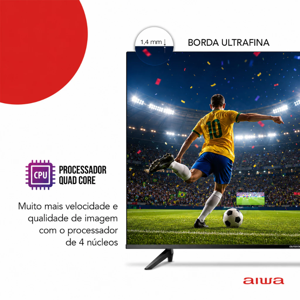 Smart TV 43'' Aiwa – Model AWS-TV-43-BL-02-A - Image 4