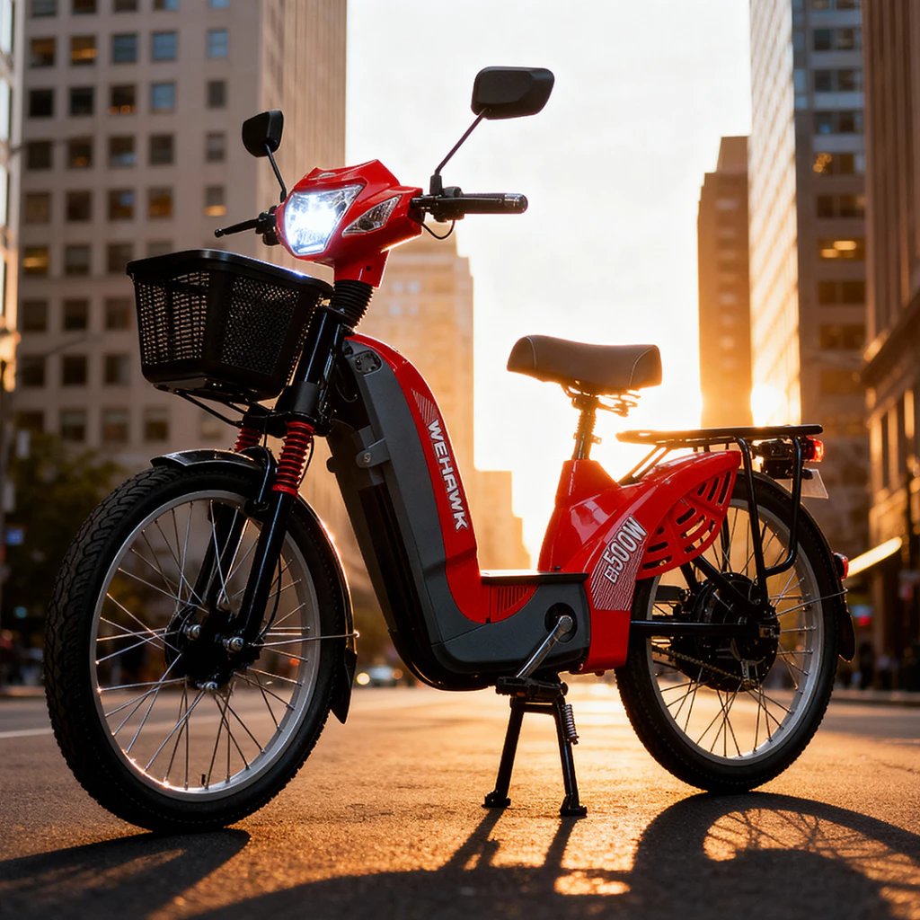 Bicicleta Scooter Elétrica 500W WeHawk EB - Image 5