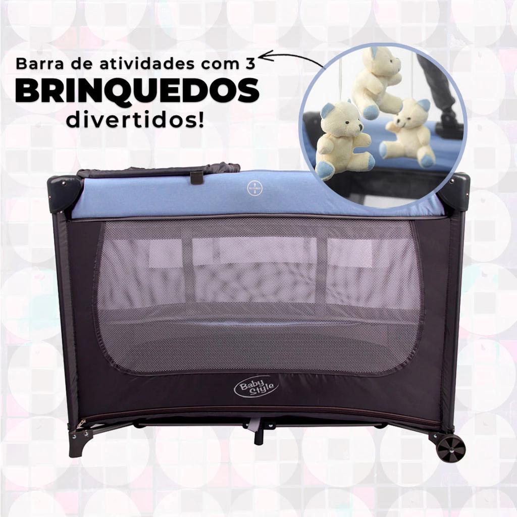Berço Compacto Joly Azul - Elegância e Conforto - Image 5