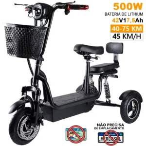 Triciclo Elétrico Adulto 500W