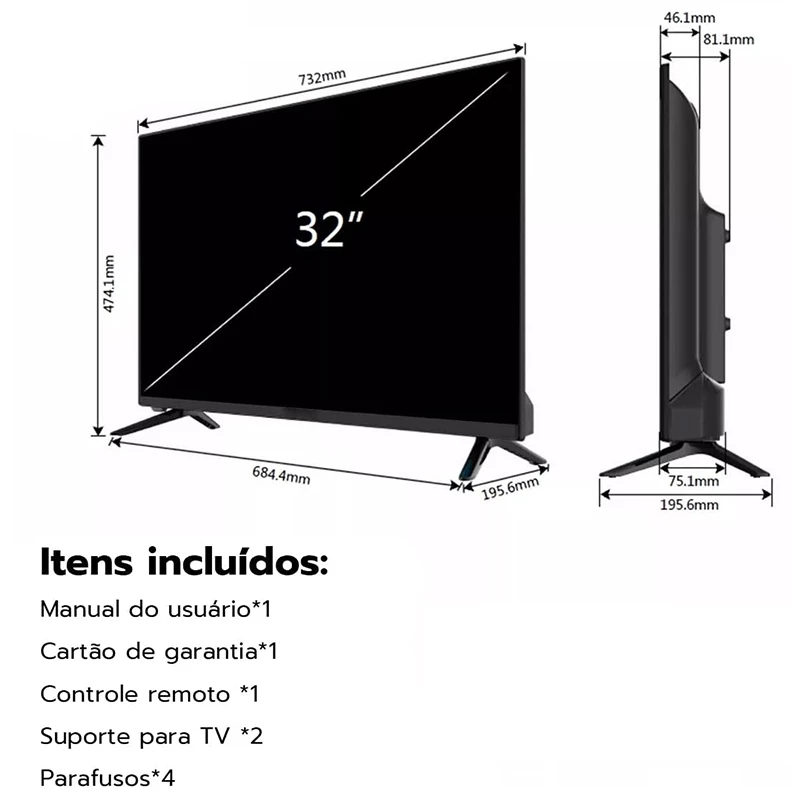 Smart TV 32" LED HD Android 14 - Image 6