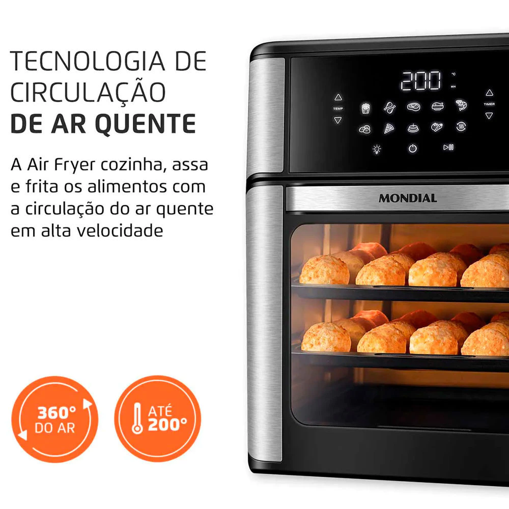 Fritadeira Air Fryer Forno Mondial 12L - Image 5