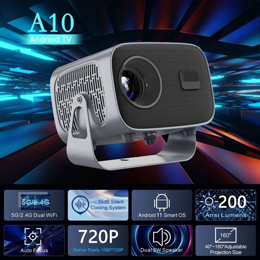 Projetor A10 Android TV 4K
