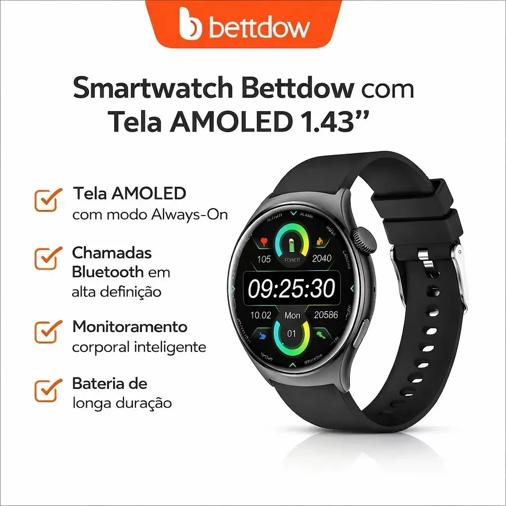 BETTDOW Smart Watch: Estilo e Tecnologia