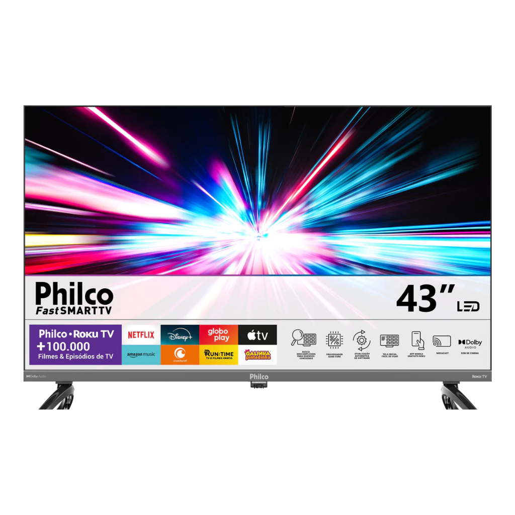 Smart TV 43” Philco P43KRA - Design Slim