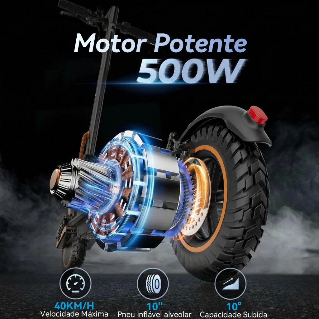 Patinete Elétrico 500W com Bluetooth - Image 3