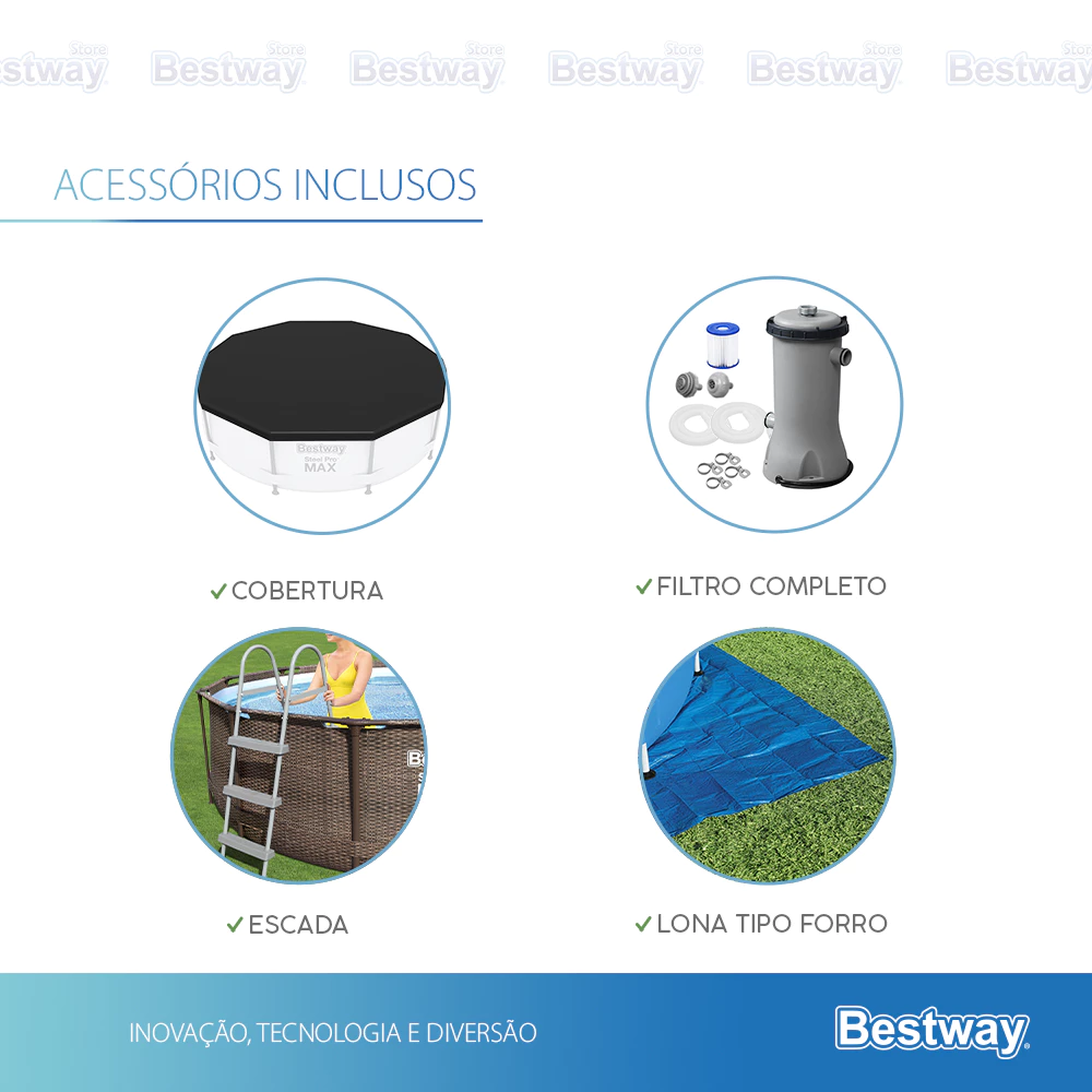 Piscina Estrutural Deluxe 9150L - Bestway - Image 8