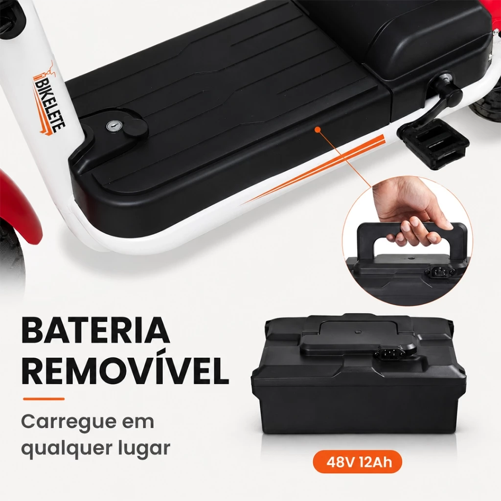 Scooter Elétrica 500W 48V com Bateria Removível - Image 3
