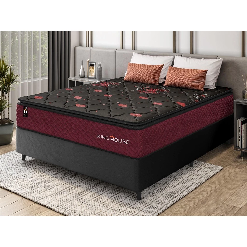 Cama Box King Bipartido + Colchão Zidi Alabama - Image 7