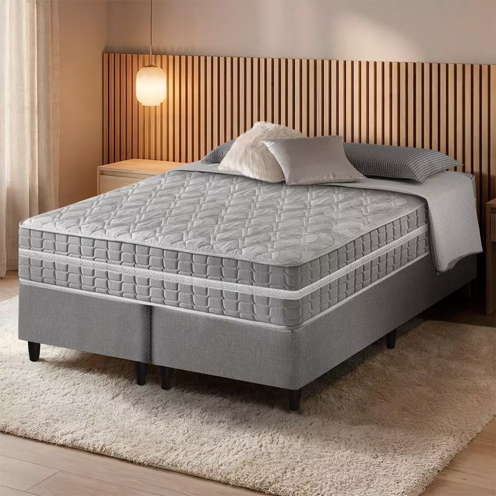Cama Box King Bipartido + Colchão Zidi Alabama - Image 6