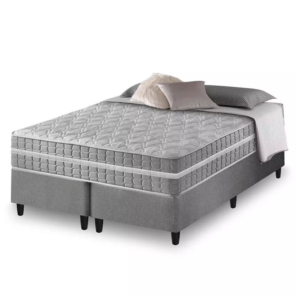 Cama Box King Bipartido + Colchão Zidi Alabama - Image 3