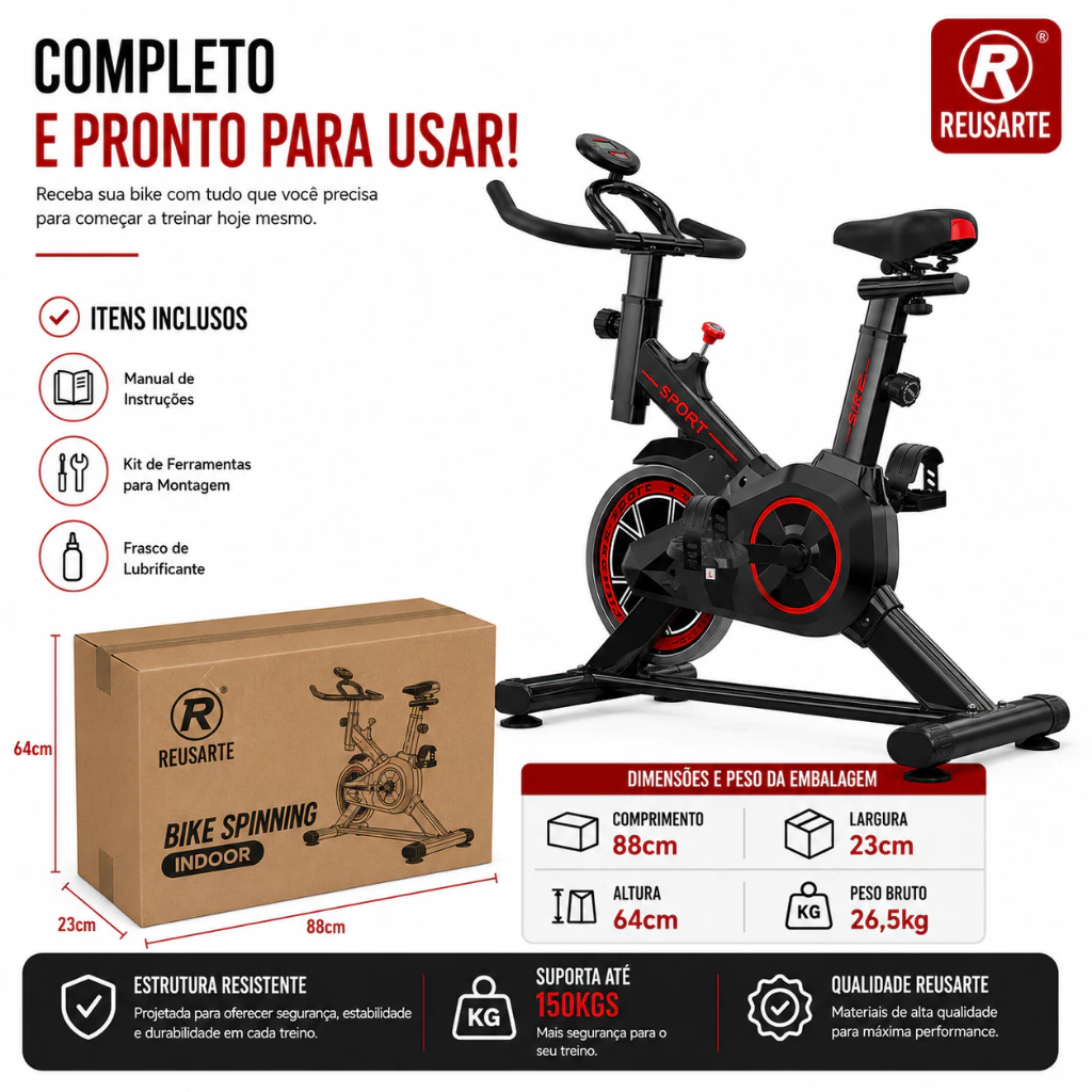 Bicicleta Ergométrica Spinning Profissional - Image 6
